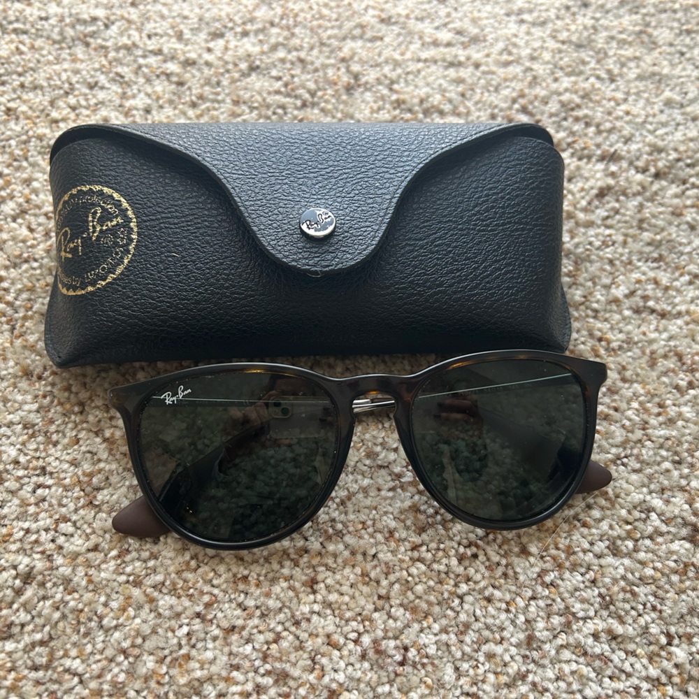 Ray-Ban Black Leather Sunglasses Case